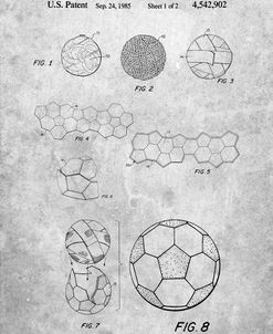 PP54-Slate Soccer Ball 1985 Patent Poster