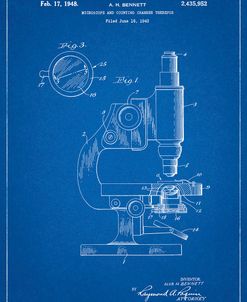 PP64-Blueprint Antique Microscope Patent Poster
