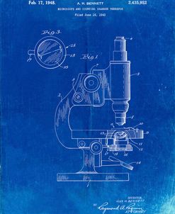 PP64-Faded Blueprint Antique Microscope Patent Poster