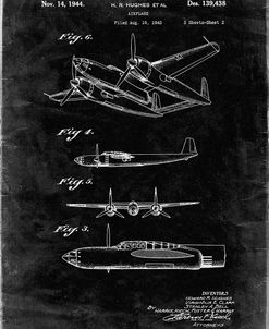 PP69-Black Grunge Lockheed XP-58 Chain Lightning Poster