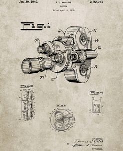 PP72-Sandstone Bell and Howell Color Filter Camera Patent Poster