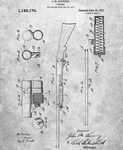 PP74-Slate Ithaca Shotgun Patent Poster