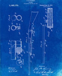 PP74-Faded Blueprint Ithaca Shotgun Patent Poster