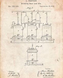 PP80-Vintage Parchment Brewing Beer & Ale Poster