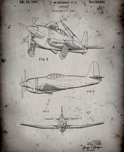 PP82-Faded Grey Contra Propeller Low Wing Airplane Patent