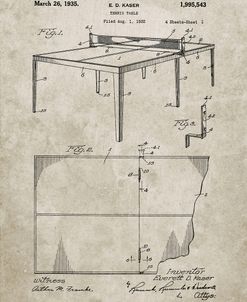 PP92-Sandstone Table Tennis Patent Poster