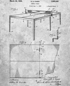 PP92-Slate Table Tennis Patent Poster