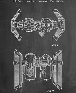 PP102-Chalkboard Star Wars TIE Bomber Patent Poster