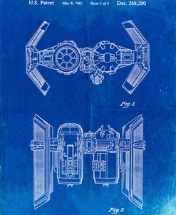 PP102-Faded Blueprint Star Wars TIE Bomber Patent Poster