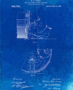 PP103-Faded Blueprint Ludwig Kickdrum and Cymbal Poster