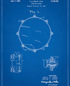 PP105-Blueprint Drum Key Holder Patent Poster