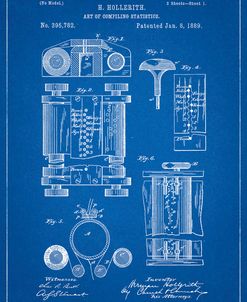 PP110-Blueprint Hollerith Machine Patent Poster