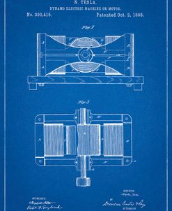 PP111-Blueprint Tesla Dynamo Electric Machine Poster
