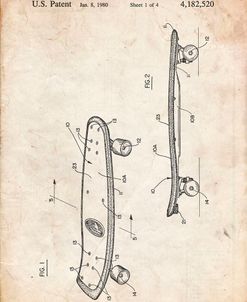 PP119-Vintage Parchment Setting Type Patent Poster