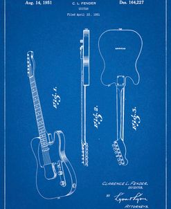 PP121- Blueprint Fender Broadcaster Electric Guitar Patent Poster