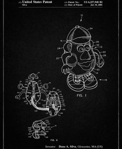 PP123- Vintage Black Mr. Potato Head Patent Poster