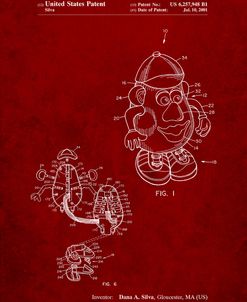 PP123- Burgundy Mr. Potato Head Patent Poster