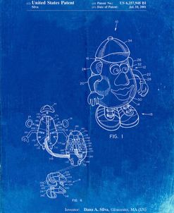 PP123- Faded Blueprint Mr. Potato Head Patent Poster