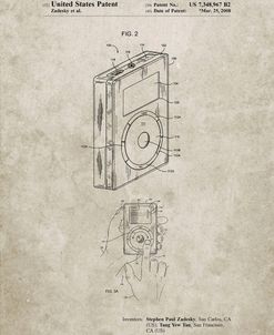 PP124- Sandstone iPod Click Wheel Patent Poster