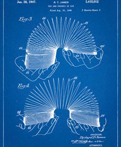 PP125- Blueprint Slinky Toy Patent Poster