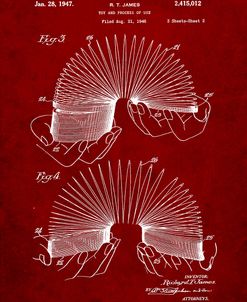 PP125- Burgundy Slinky Toy Patent Poster