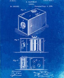 PP126- Faded Blueprint Eastman Kodak Camera Patent Poster