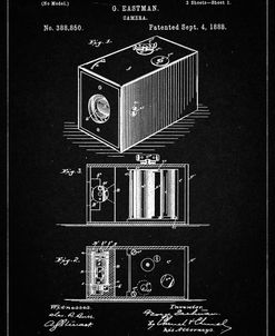 PP126- Vintage Black Eastman Kodak Camera Patent Poster