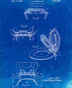 PP130- Faded Blueprint Toilet Seat Poster