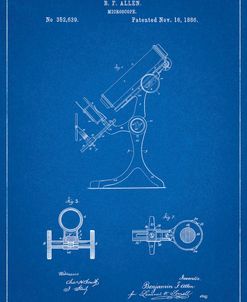 PP132- Blueprint Antique Microscope Patent Poster