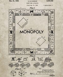 PP131- Sandstone Monopoly Patent Poster