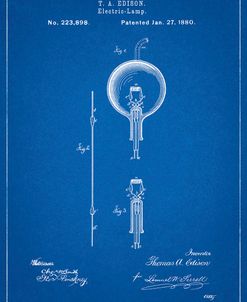 PP133- Blueprint Thomas Edison Light Bulb Poster