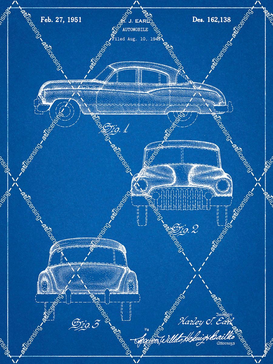 PP134- Blueprint Buick Super 1949 Car Patent Poster