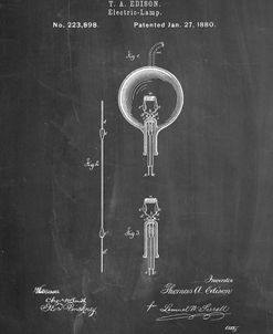 PP133- Chalkboard Thomas Edison Light Bulb Poster