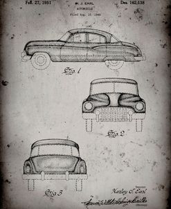 PP134- Faded Grey Buick Super 1949 Car Patent Poster