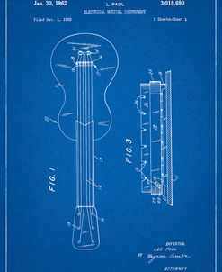 PP140- Blueprint Gibson Les Paul Guitar Patent Poster