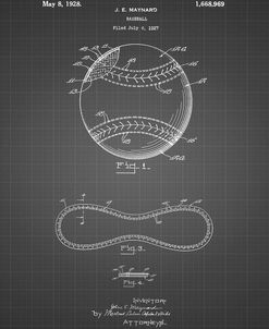 PP143- Black Grid Baseball Stitching Patent