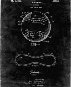 PP143- Black Grunge Baseball Stitching Patent