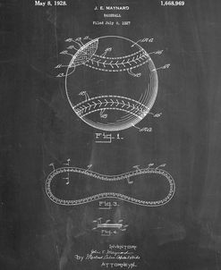 PP143- Chalkboard Baseball Stitching Patent
