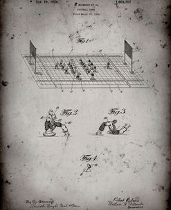 PP142- Faded Grey Football Board Game Patent Poster