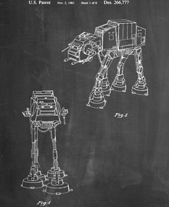 PP146- Chalkboard Star Wars AT-AT Imperial Walker Patent Poster
