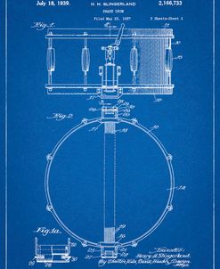 PP147- Blueprint Slingerland Snare Drum Patent Poster