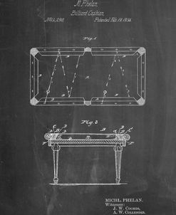 PP149- Chalkboard Pool Table Patent Poster