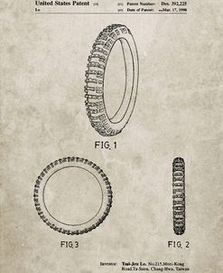PP600-Sandstone Mountain Bike Tire Patent Poster