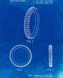 PP600-Faded Blueprint Mountain Bike Tire Patent Poster