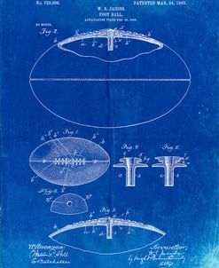 PP601-Faded Blueprint Football Game Ball 1902 Patent Poster