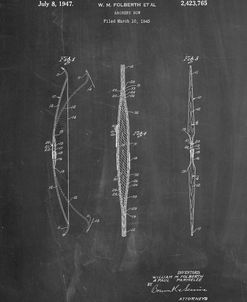 PP603-Chalkboard Bill Folberth Archery Bow Patent Poster