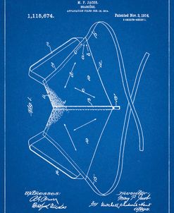 PP604-Blueprint Brassiere (Bra) 1914 Patent Poster