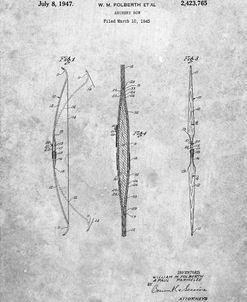 PP603-Slate Bill Folberth Archery Bow Patent Poster