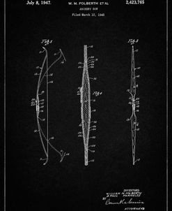 PP603-Vintage Black Bill Folberth Archery Bow Patent Poster