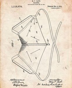 PP604-Vintage Parchment Brassiere (Bra) 1914 Patent Poster